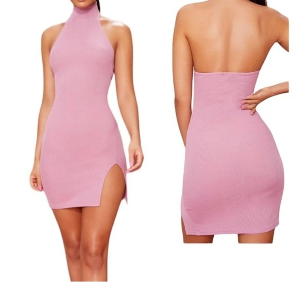Pretty little thing pink fitted dress